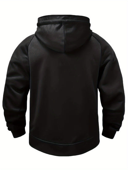 Men's Black Polyester Hoodie - product view 7