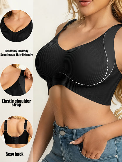 JOINBUY Four Pack Women's Sports Bra Without Steel Rims, Comfortable, Breathable And Soft, with Detachable Chest Pads And Adjustable Wide Shoulder Straps, Suitable for Daily Casual Sports And Yoga Wear.