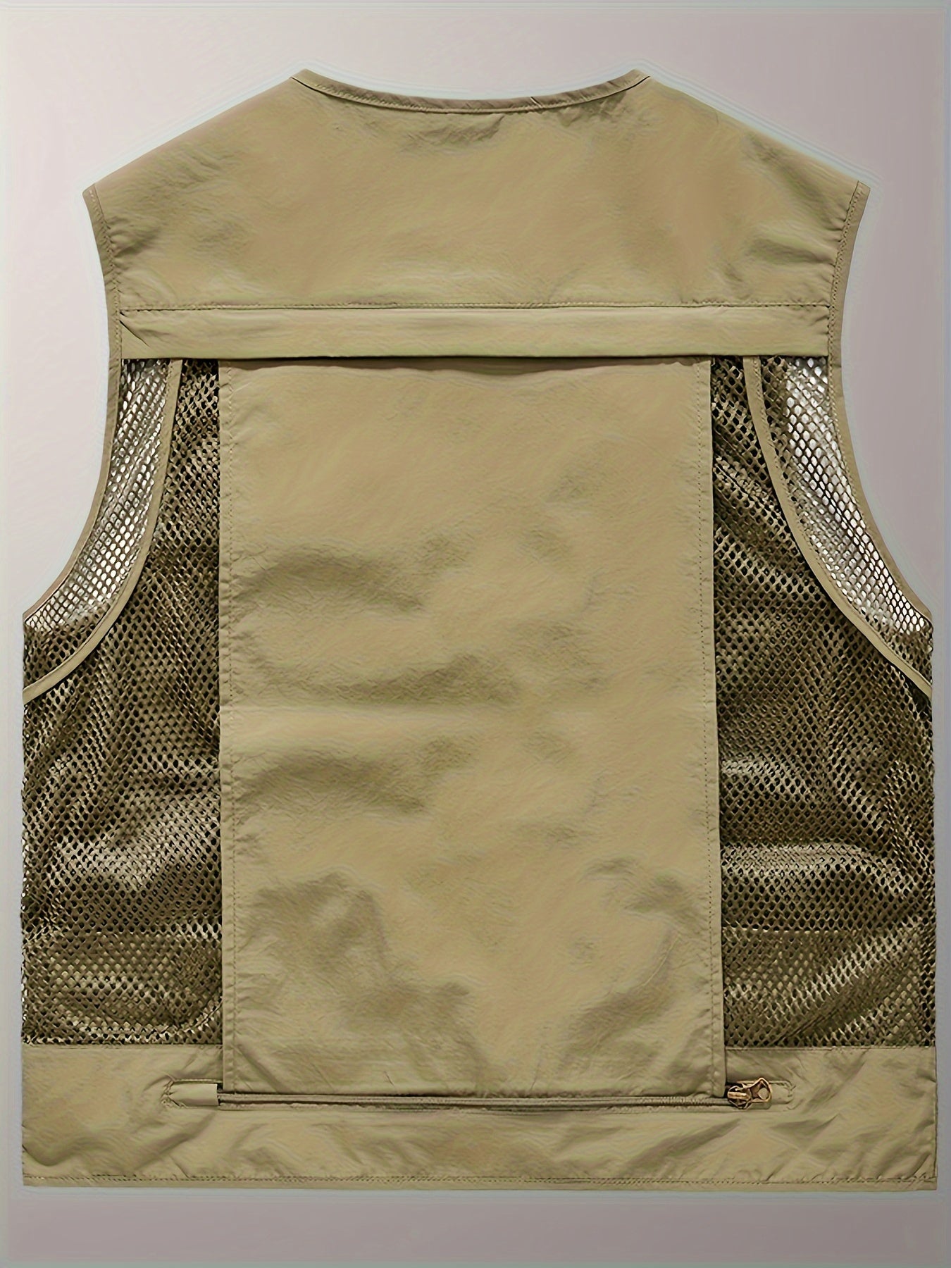 Multi-pocket Cargo Vest, Men's Casual Outwear Zip Up Vest For Spring Summer Outdoor Fishing Hiking Photography