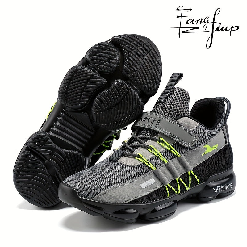 FANGFIUP Kid's Boys Running Shoes Sneakers Knitted Mesh Tennis Shoes Breathable Lightweight Sports Shoes for Boy Fashion Athletic Casual Shoes