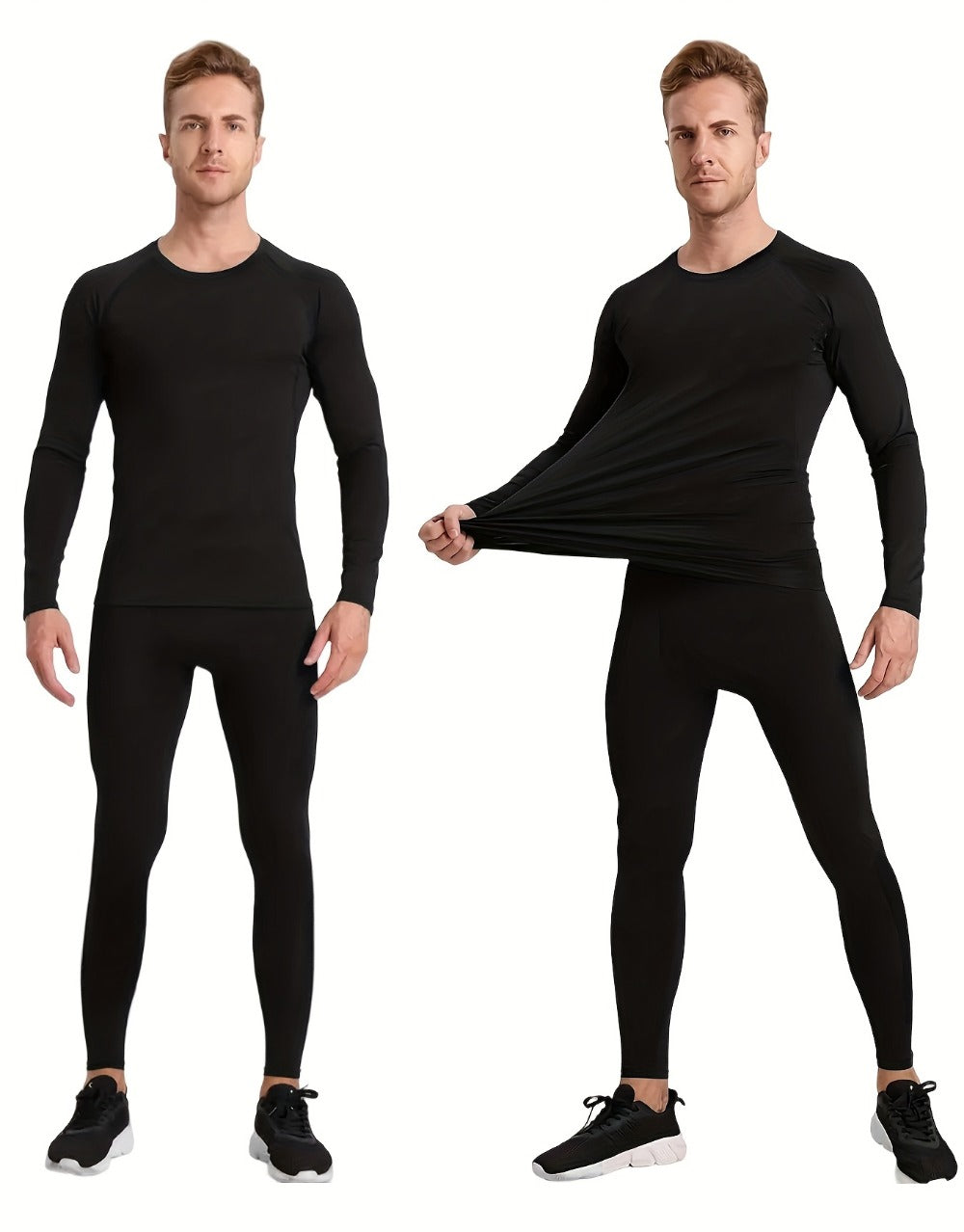 Men's Solid Color Performance T-Shirt - Long Sleeve 766565