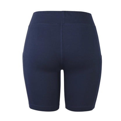 LADIES COTTON 15 INCH OUTSEAM SHORTS WITH POCKETS