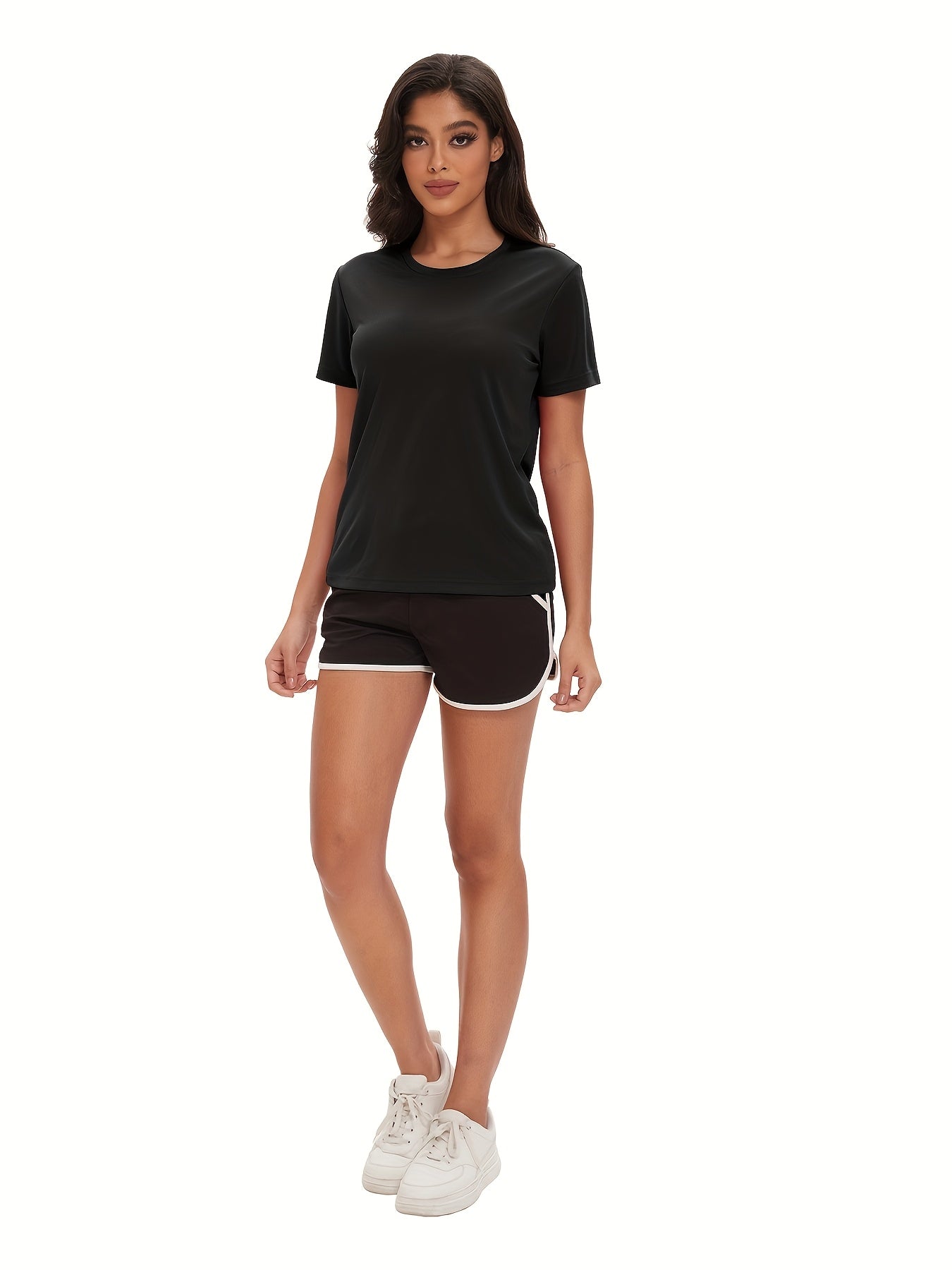 5 Pack Women' Quick-Dry S - Short Sleeve Tees Suitable for,,,, Swimming, & Outdoor, Crew Neck Solid Color Spring/Summer