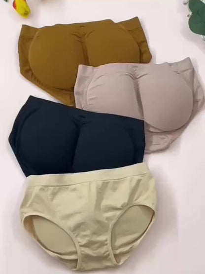 3-Pack Full Buttocks Shaping Underwear - Seamless Hipster Panties with Hollowed-Out Breathable Butt Enhancer, Naturally Thickened Fake Buttocks Suitable for Daily Wear, Gym, Swim & Instant Volume