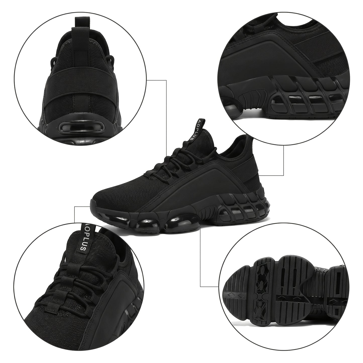 Men's Breathable Lightweight Road Running Shoes - Low-Top Casual Sneakers with Stability Support, All-Season Comfort for Daily Wear & Light Sports, Sleek Sporty Design, Fabric Upper & Rubber Sole, Light Sneakers, Versatile Footwear, Modern Athletic
