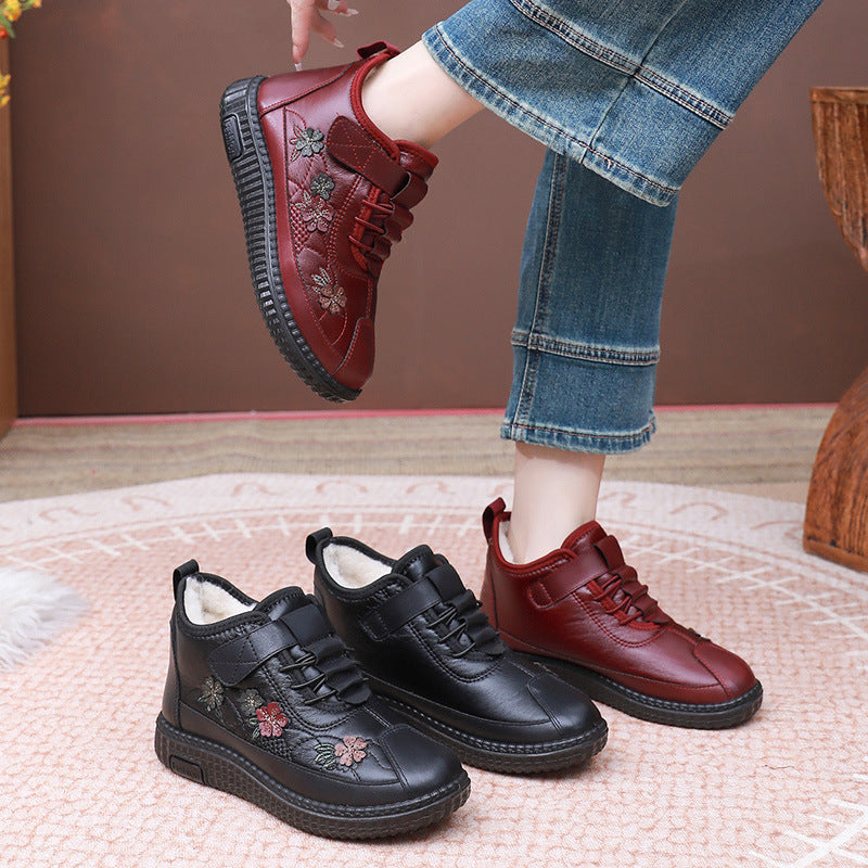 2025 Winter New Women'S Shoes Soft-Soled Anti-Slip Shoes with Thick Velvet And Warm Boots