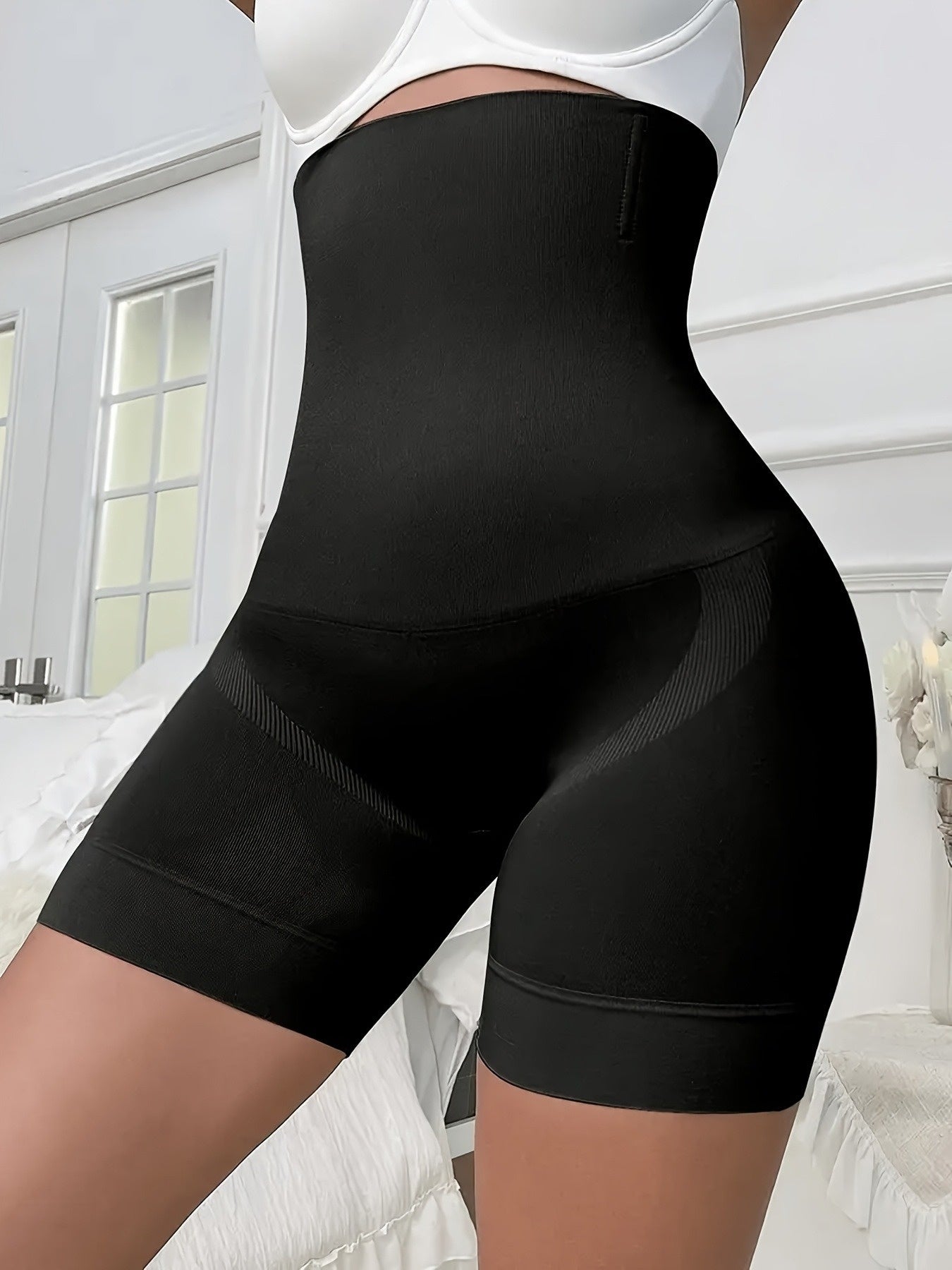 [1-Pack Tummy Control] 1-Pack Women's Plus Size High-Waisted Seamless Tummy Control -Lifting Shorts | Seamless, Adjustable Strap, Firming & Lifting, Comfortable for Women, 1XL-5XL