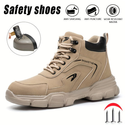 Steel Toe Shoes Puncture Proof Work Shoes Boots, Industrial And Construction Site