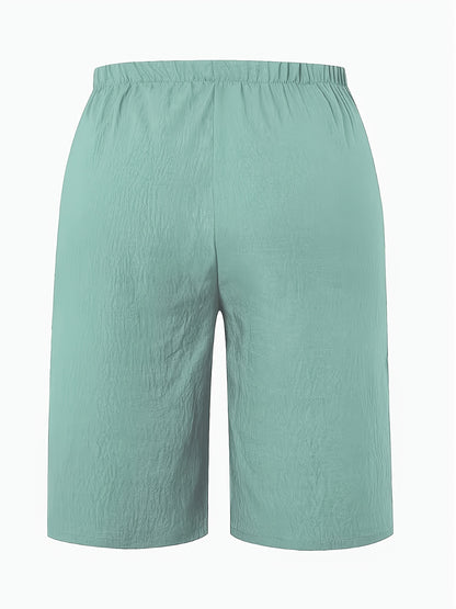 Women's Khaki + Black Polyester Shorts - product view 19