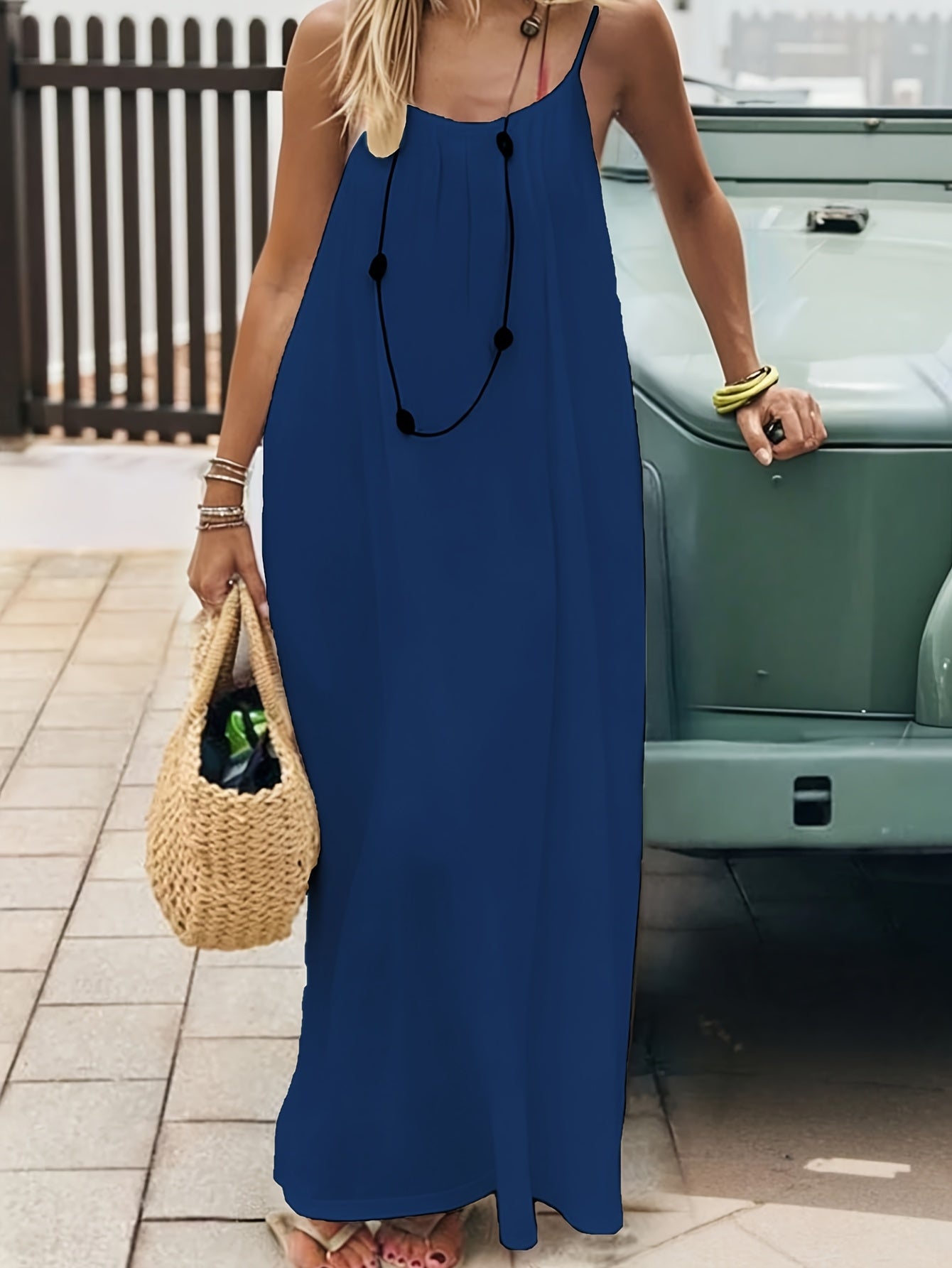 Spring And Summer New Women'S Halter Coat, Backless Loose Home Wear Dress, Multiple Colors Available