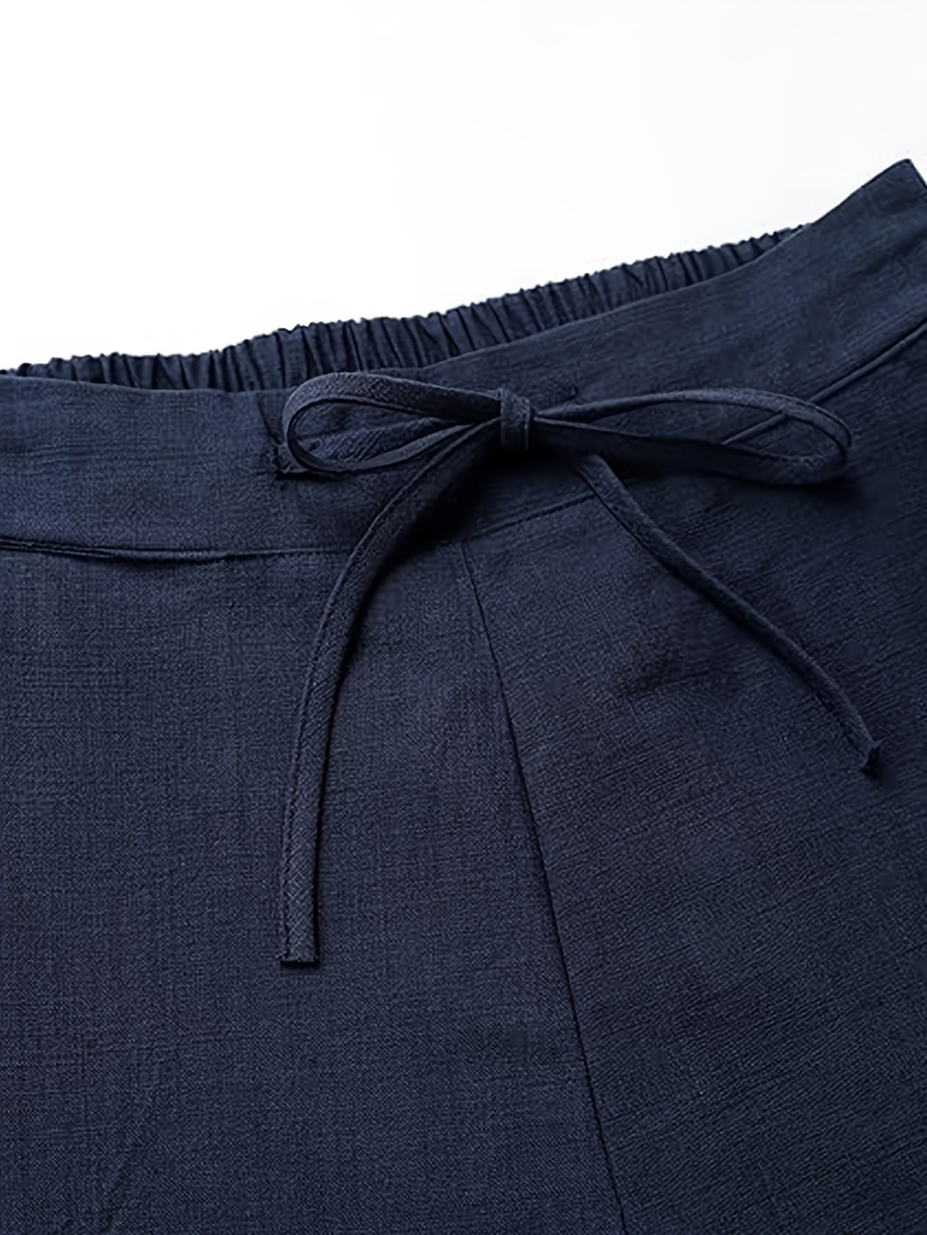 Women's Linen Pants - Summer High Waist Straight Leg Pants with Drawstring | Casual Beach Palazzo Pants | Boho Vacation Trousers for Travel