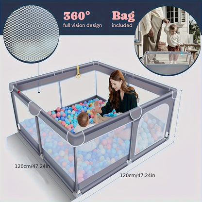 Baby Playpen - 47-Inch Indoor Outdoor Activity Yard