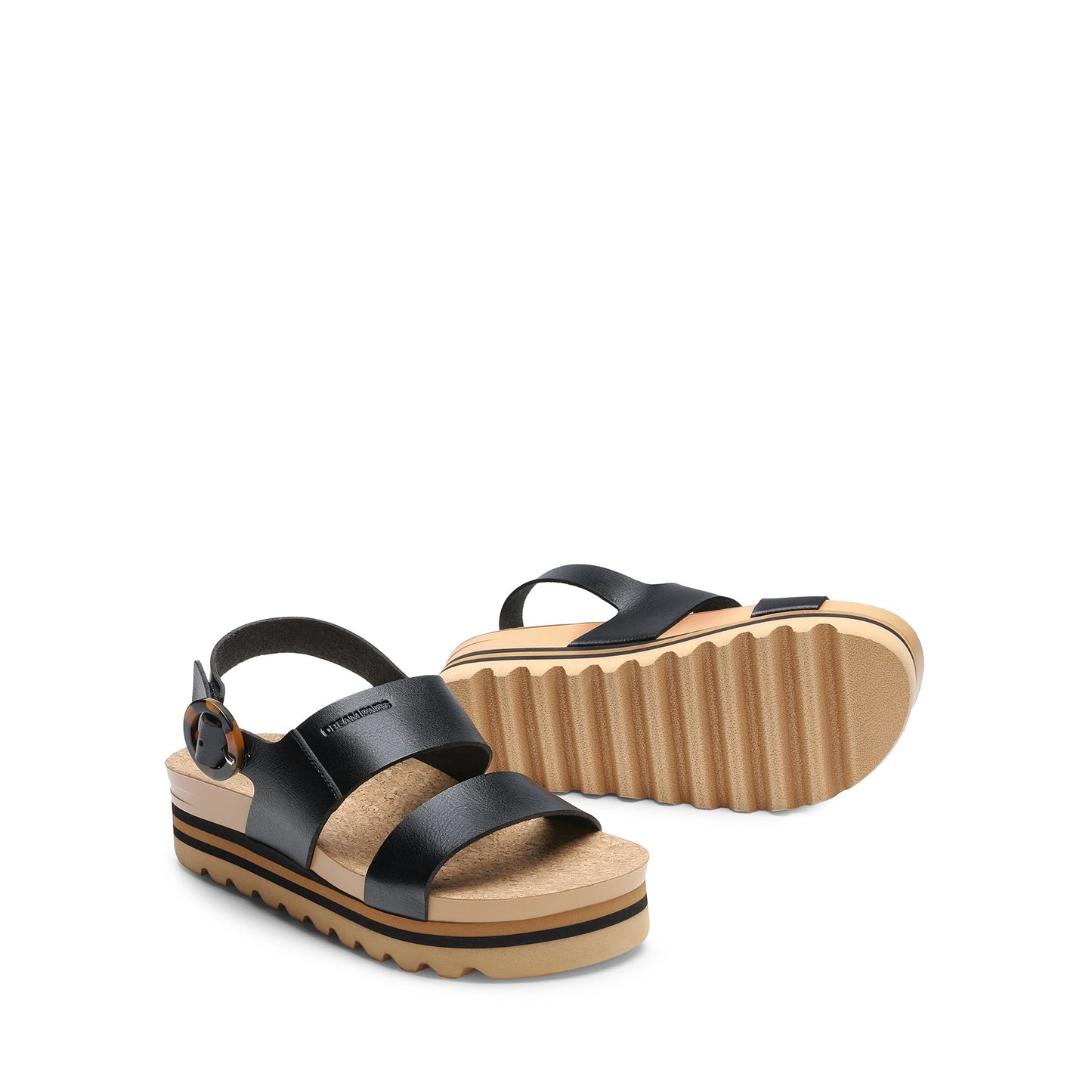 Women's Stylish Platform Espadrille Wedge Sandals Round Toe Summer Causal Shoes Crisscross Band Adjustable Ankle Strap Buckle