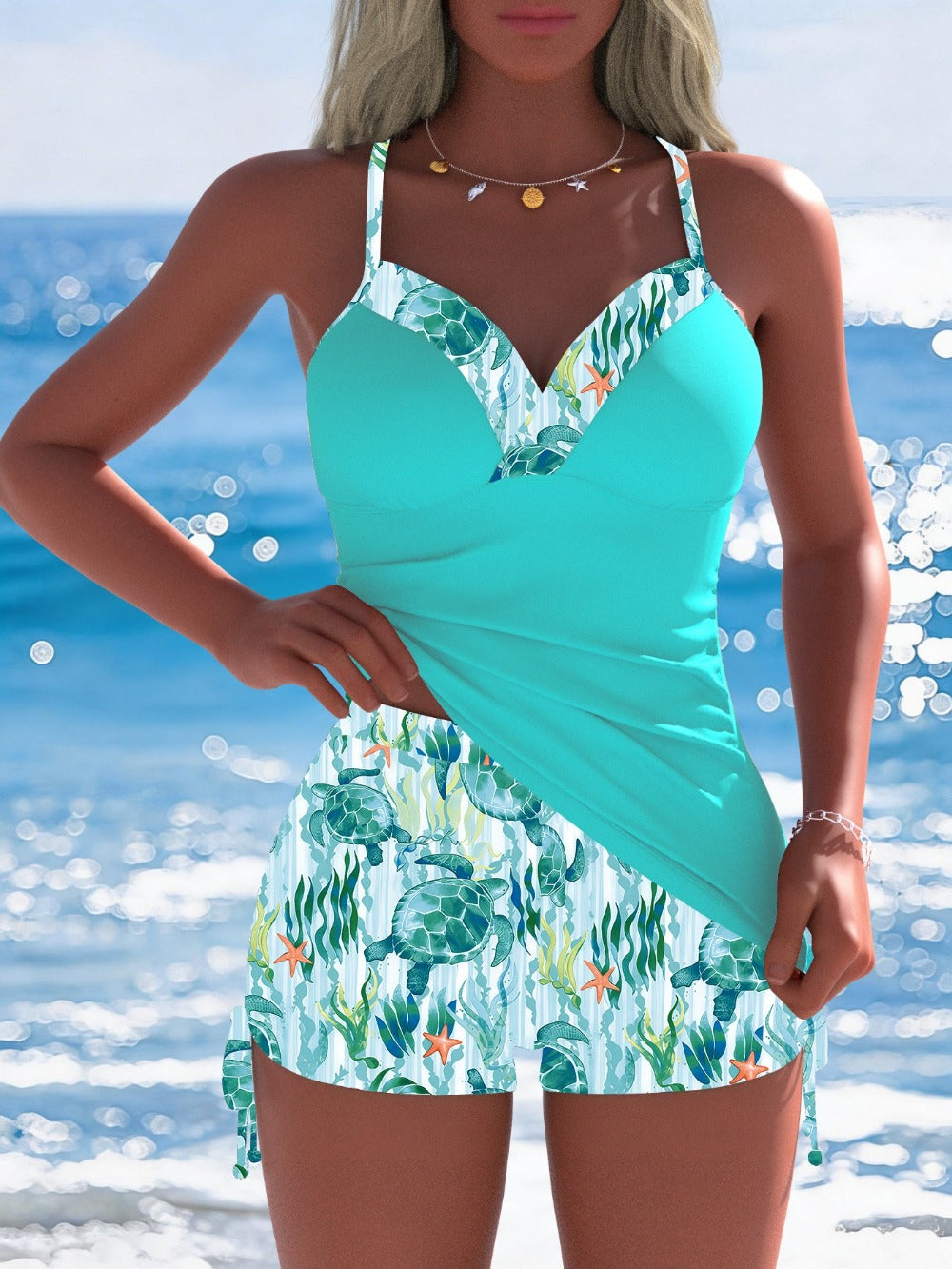 Women's Tankini - Floral Print Vacation Style 642981