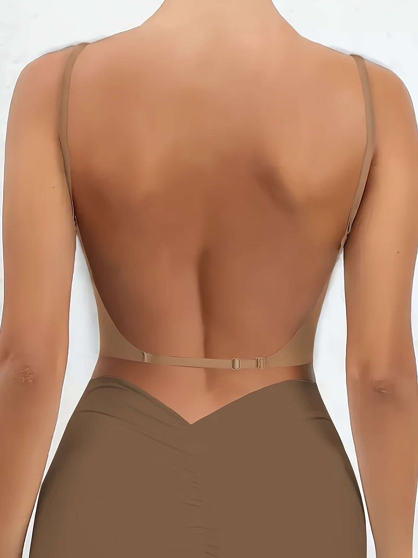 1/2/3pcs Nylon & Elastane Blend Summer Seamless Backless T-Shirt Bra for Women - Sexy, Wireless with Removable Pads, Hand Washable