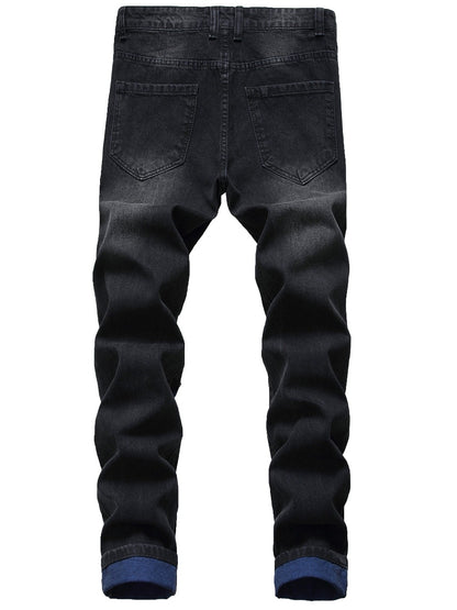 Men's Slim Fit Jeans - Classic Wash Distressed Weekend 529829
