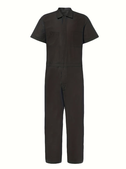 Men's Hooded Coveralls - Full-Zip One-Piece Design Style 8709