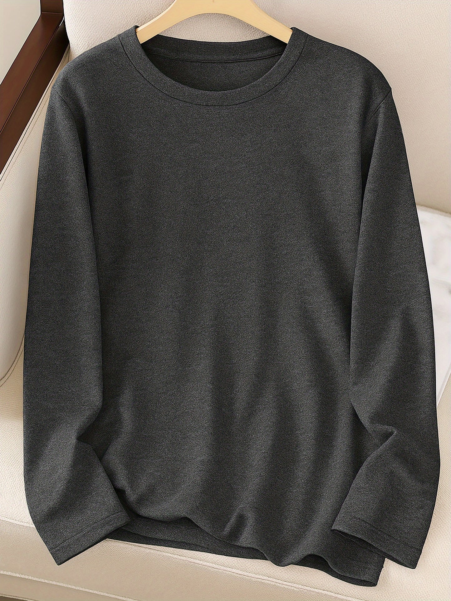 Women's Grey Polyester Long-Sleeve T-Shirt - product view 8