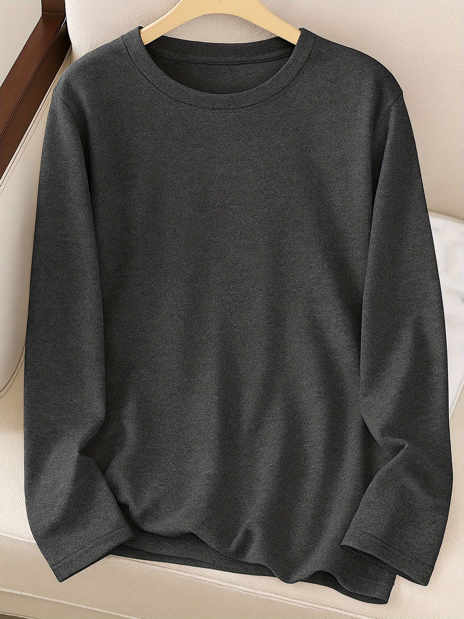 Women's Grey Polyester Long-Sleeve T-Shirt - product view 5