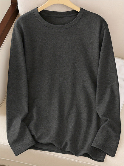 Women's Grey Polyester Long-Sleeve T-Shirt - product view 5
