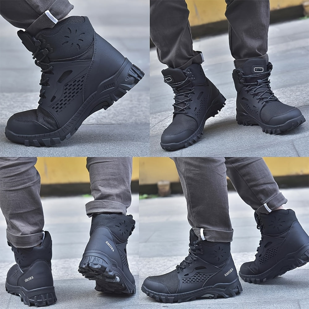 Steel Toe Boots for Men Women High Quality Work Construction Boots Safety Shoes Black