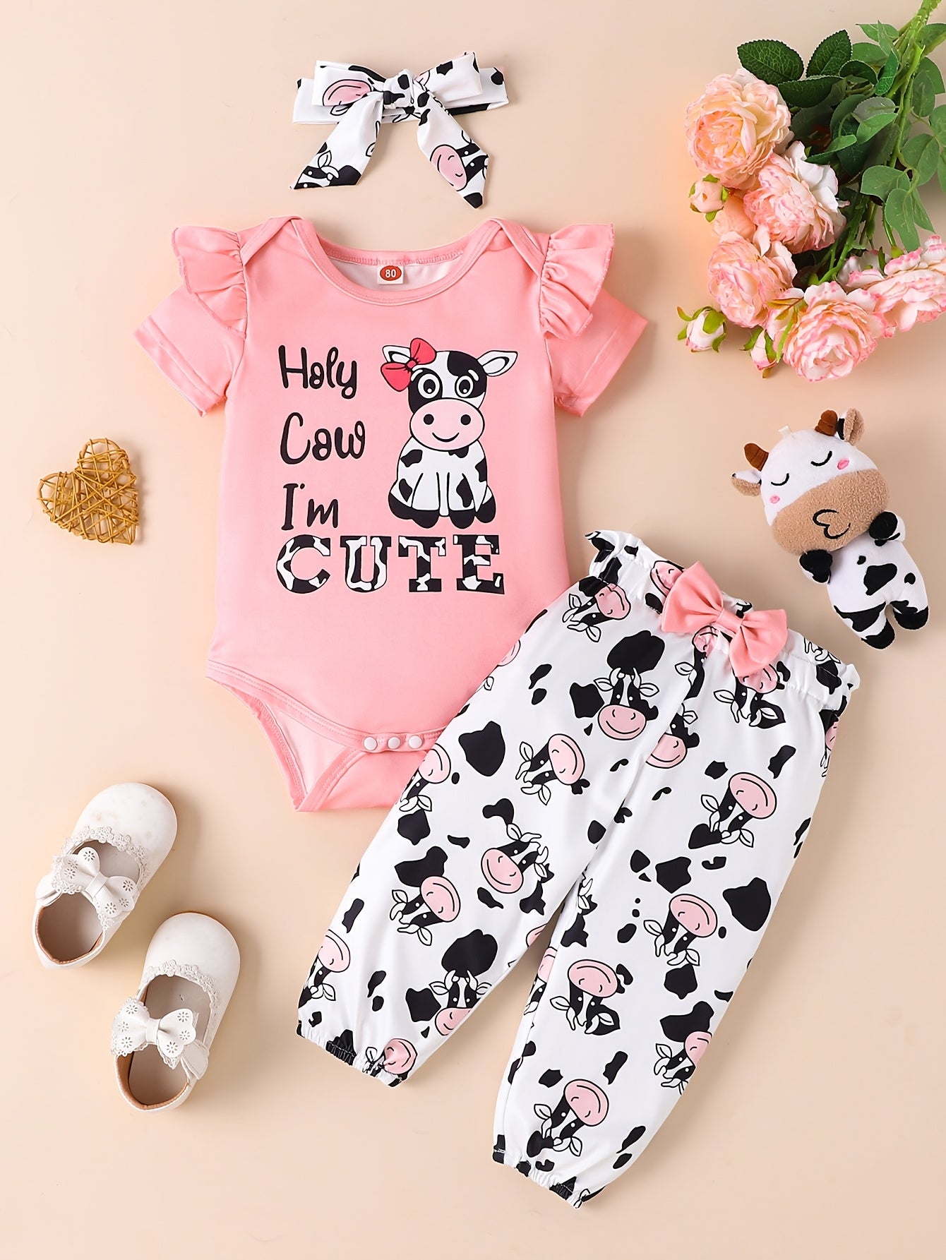 2 Sets Of Combination Children'S Suits, Fashionable Printed Hayi Girls' Suits, Newborn Baby Suits, for Outdoor
