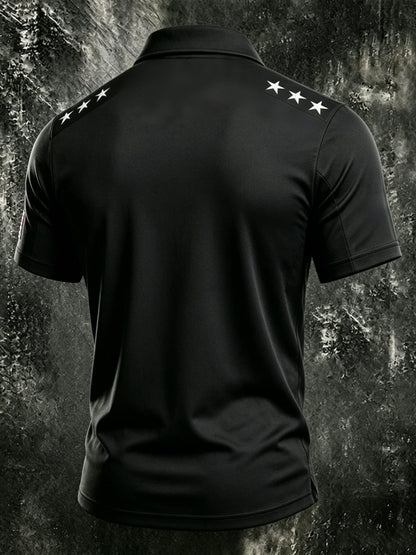 USA 1776-2026 250 Years of Freedom, Men'S Short-Sleeve Polo Shirt, Golf Polo Shirt, Polyester Fiber Fabric, Lightweight And Breathable, Suitable for Anniversary Celebrations