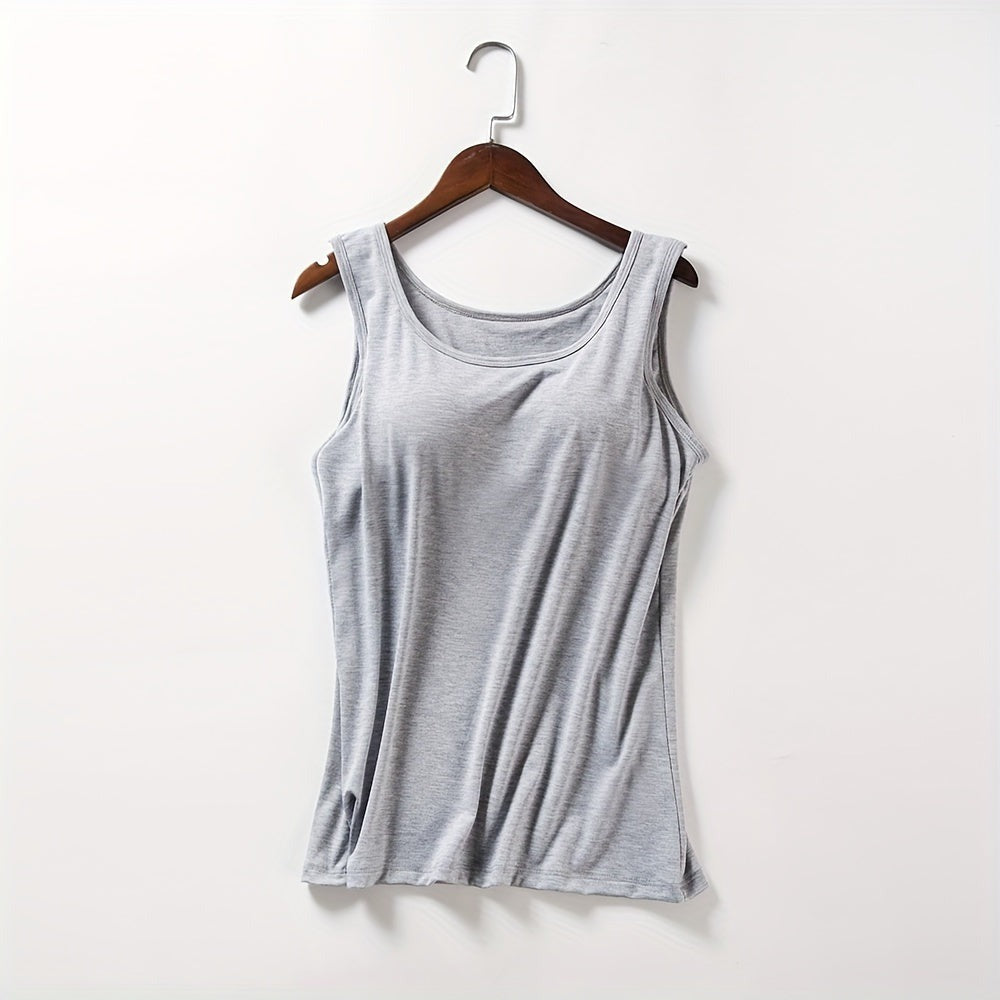 Women's Built-In Bra Camisoles - 3-Pack Wire-Free Padded
