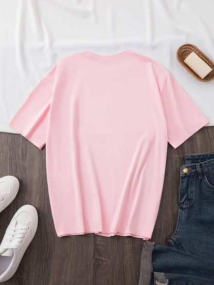 This Short-sleeved T-shirt Features A Purple Floral Print with A Horizontal Branch Pattern. It Has A Regular Fit And A Round Neck, Making It A Suitable Gift for Spring/summer. Perfect for Outdoor Casual Wear