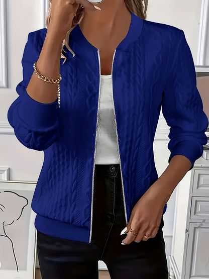2025 New Women's Zip-Up Cardigan Sweater - Long Sleeve Outerwear, Soft Fabric for Cozy Casual Layering | Warm & Breathable Spring/Autumn Layering Piece | Perfect for Daily Wear, Office, Weekend Trips | Easy to Match Dresses, Jeans