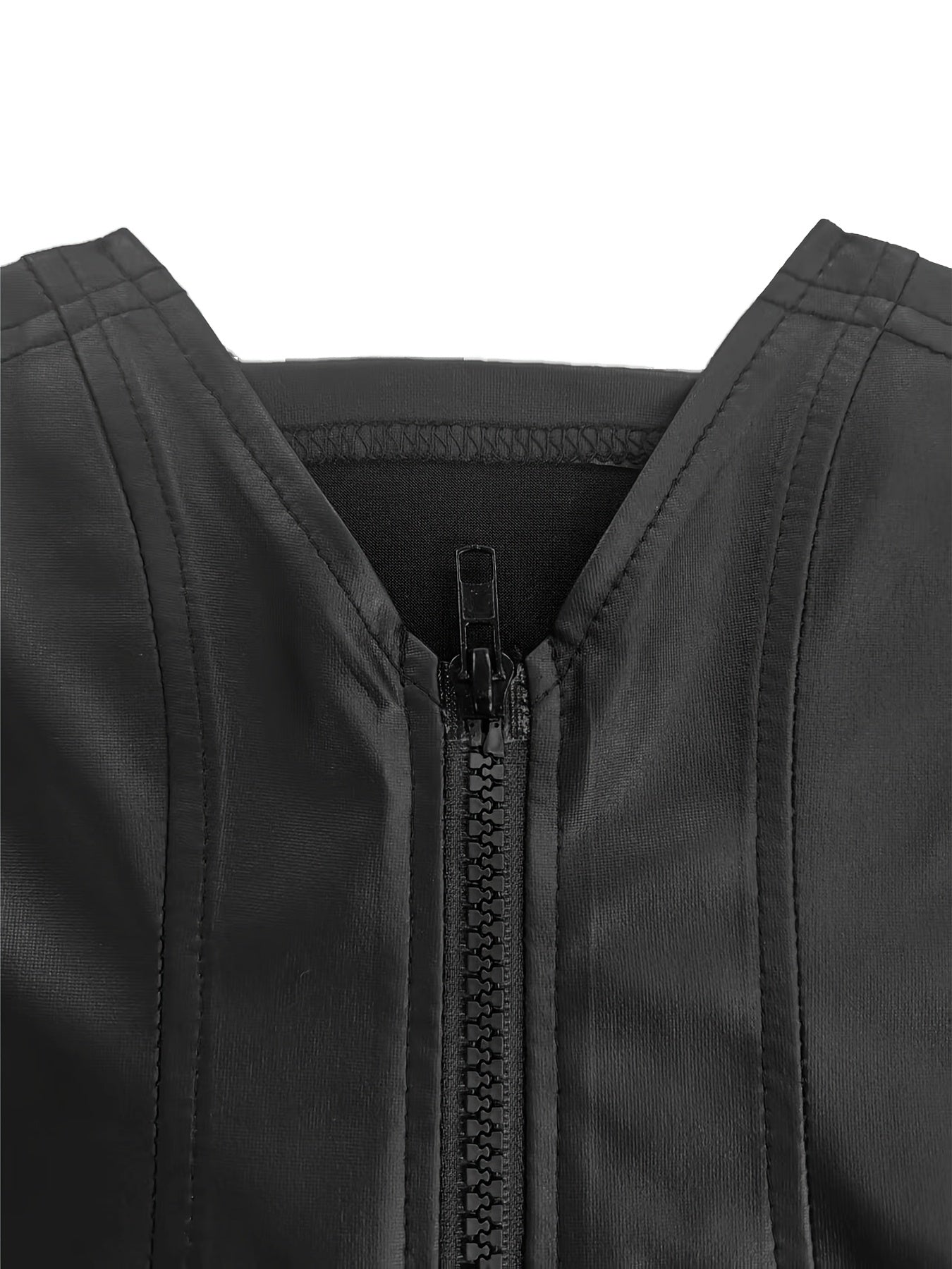 Ladies Lapel Sleeveless Slim Fit Casual Versatile Elegant Vest | Suitable for Daily Wear, Casual Dates, Parties, Solid Color, Zipper Detail, Spring/Summer Season