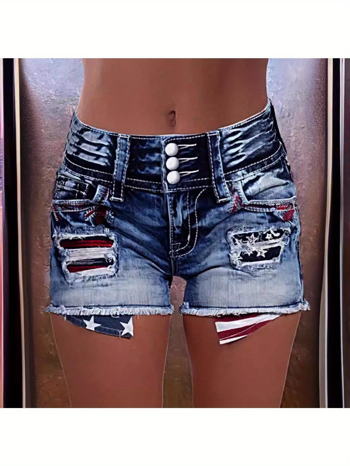 2025 Summer New Denim Mid-Length Shorts: Women's Ripped Five-Point Shorts, Stretch Washed Fabric, Comfortable and Breathable, Fashionable and Versatile, Create a Refreshing Summer Look! Upgrade Your Summer Wardrobe with These Stylish and Comfortable