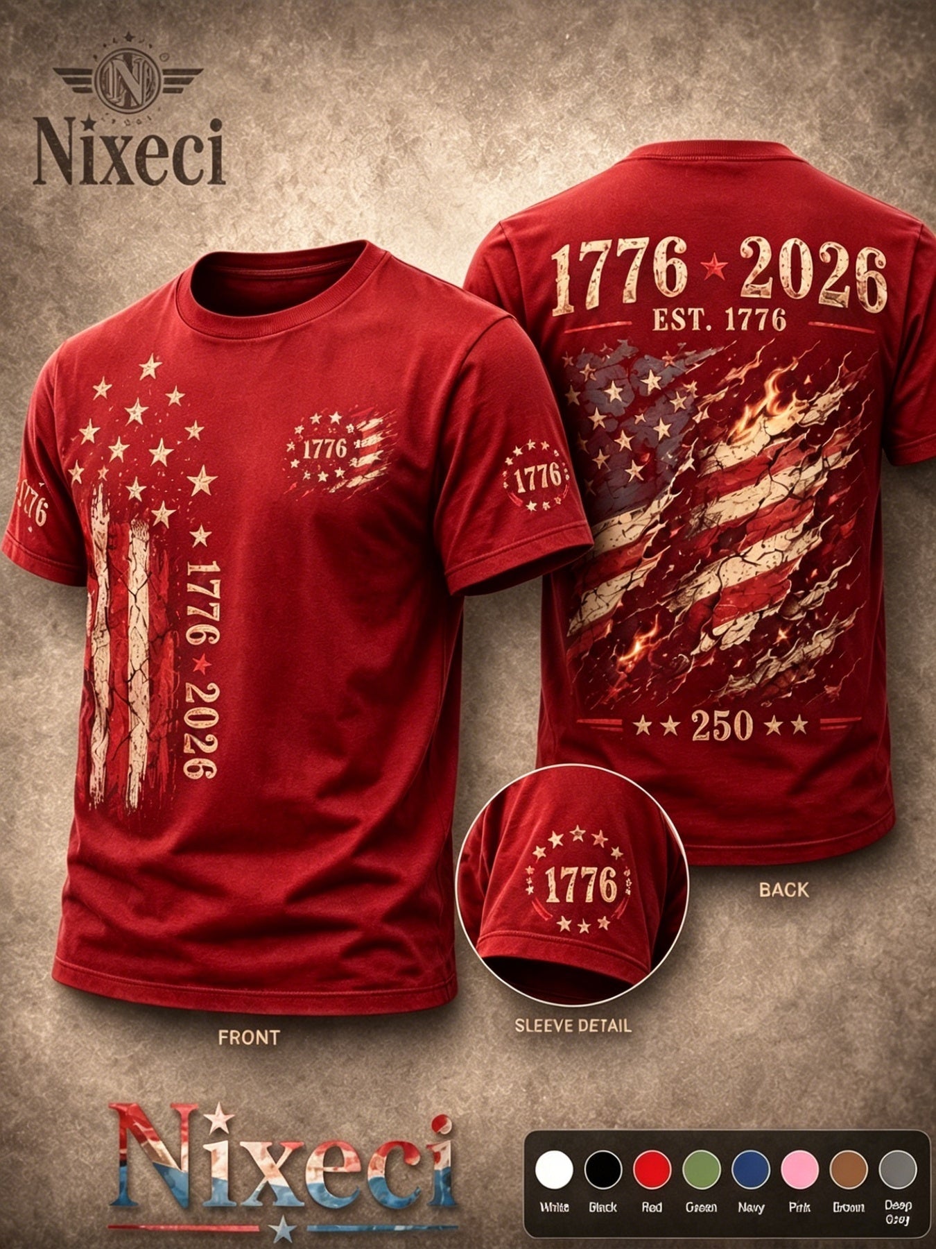 Navy Color Short-Sleeve T-Shirt - product view 25