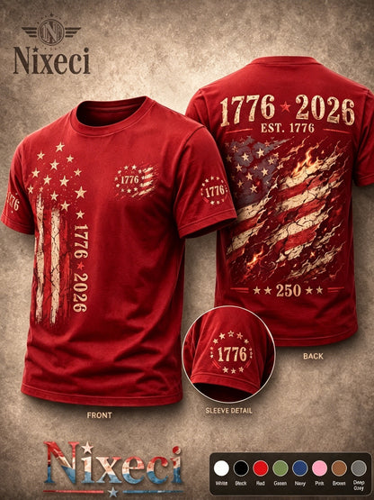 Navy Color Short-Sleeve T-Shirt - product view 4