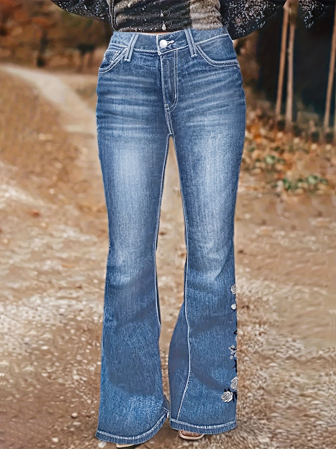 Black High-Waist Jeans - product view 45