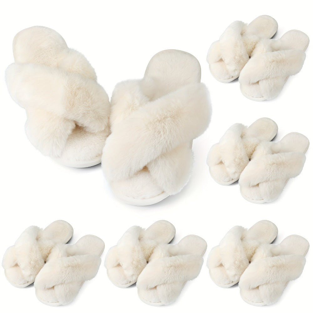 Women's Slippers - Plush Lined for Everyday Wear