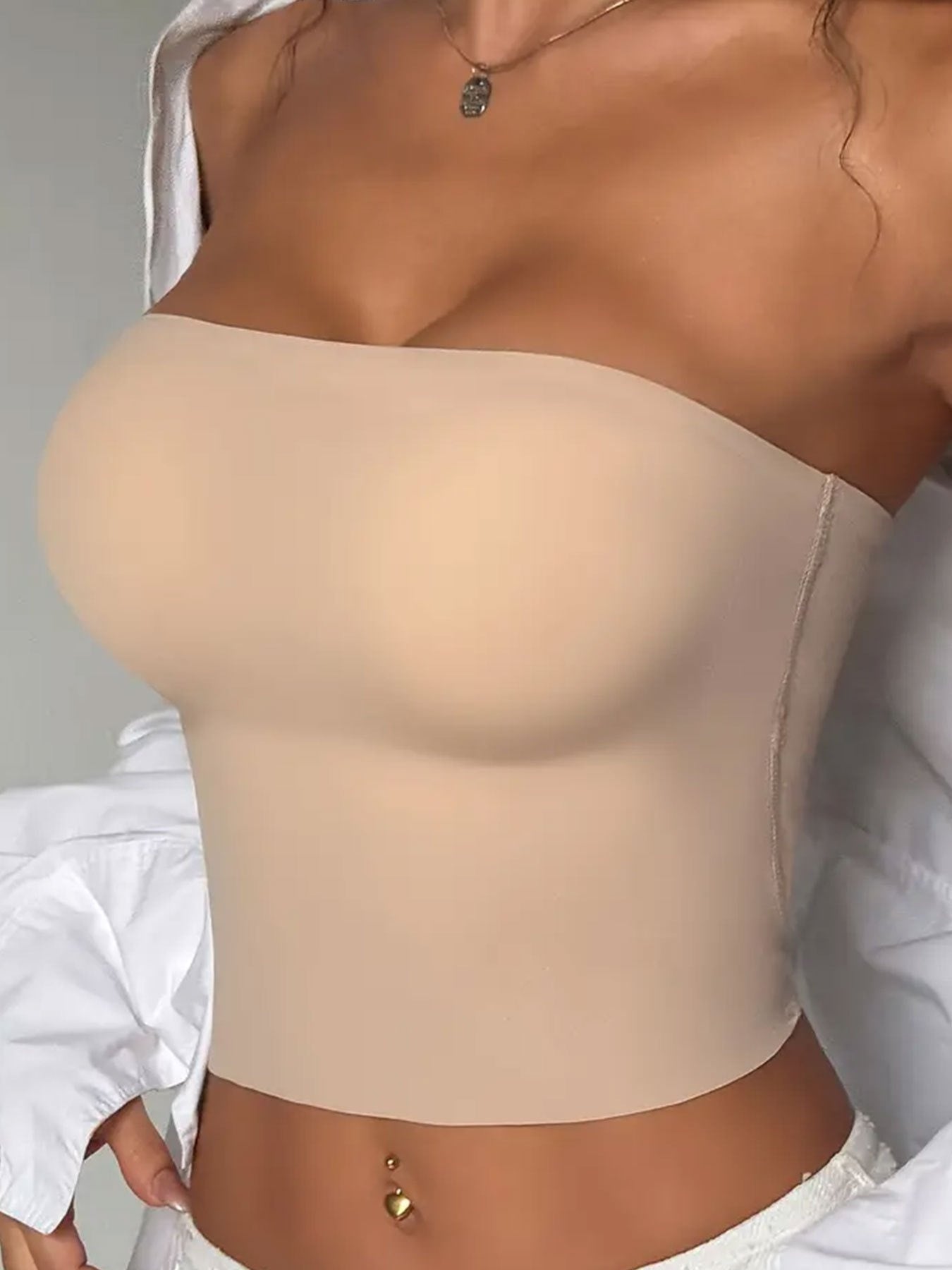 1pc of Esselegance Strapless Seamless Bandeau Tube Bra - Designed Without Wires, Featuring a Non-Slip Design, High Stretch, And Breathable Material, Perfect for Backless Dresses And Everyday Comfort