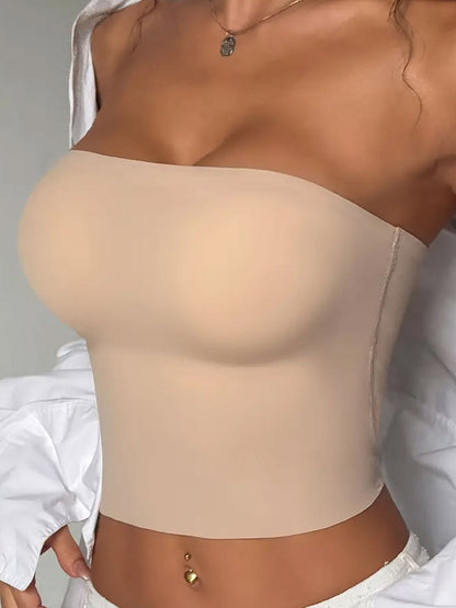 1pc of Esselegance Strapless Seamless Bandeau Tube Bra - Designed Without Wires, Featuring a Non-Slip Design, High Stretch, And Breathable Material, Perfect for Backless Dresses And Everyday Comfort