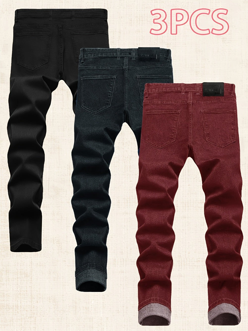 Men's Slim Fit Jeans - Classic Wash Clean Finish Modern
