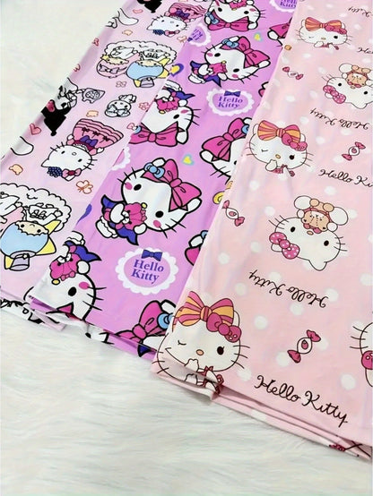 3pcs Hello Kitty Pajamas Pants Sanrio Anime Women's Pajama Pants Cartoon Couple Home Sleepwear Trousers Leisure Home Clothing