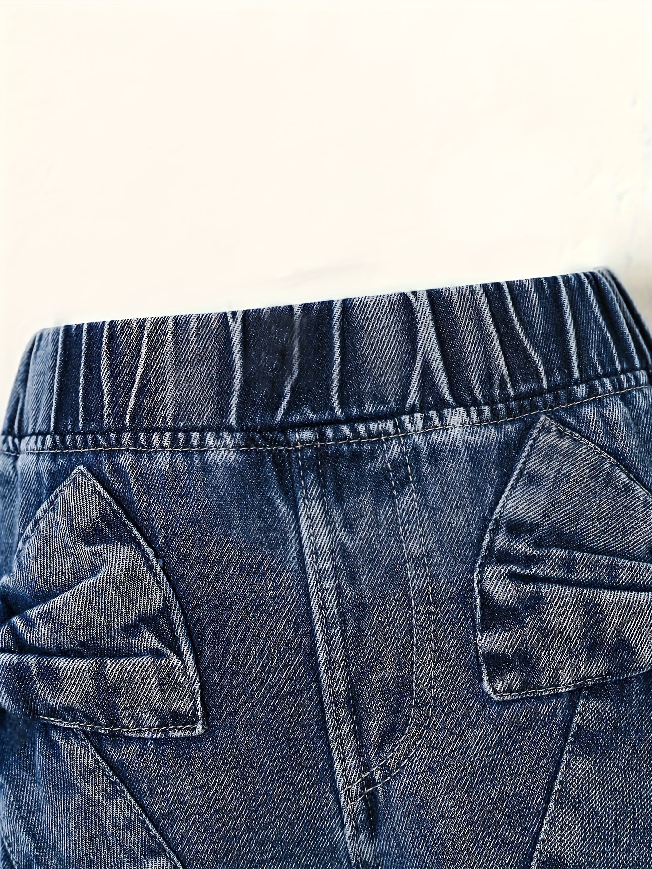 Girls' Fashion Washed Denim Pants for The Autumn 2025 Collection - Loose Fit Wide-leg Jeans, Casual Children's Playwear, Playful Children's Clothing, Classic Wide-leg Jeans, Non-stretch Fabric
