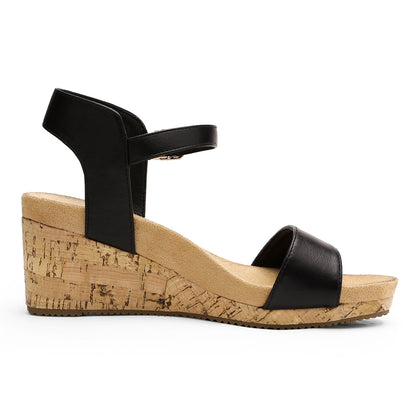 Women's Open Toe Buckle Ankle Strap Platform Wedge Sandals Durable Versatile Style for party, dance, shopping, walk, office, beach stylish look, Classic and versatile style Women Shoes, Womens Sandals