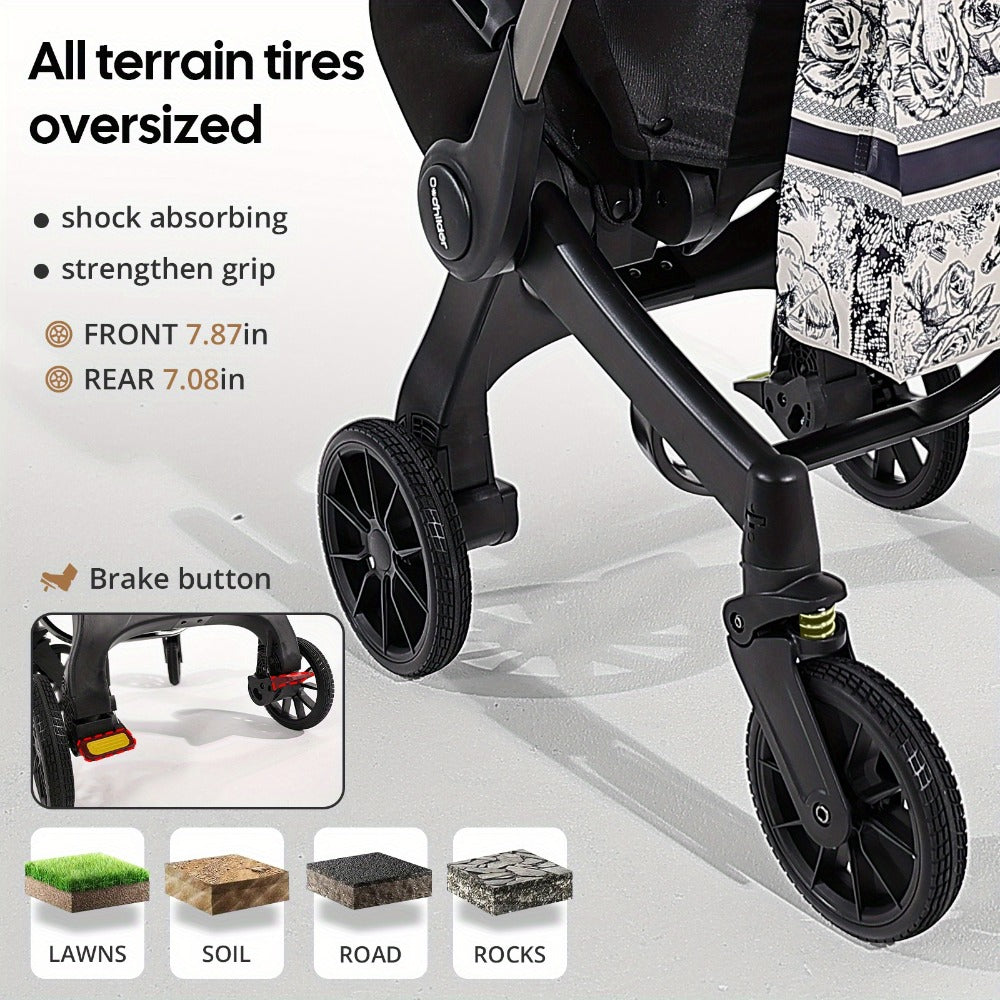 Baby Stroller - Foldable Adjustable Travel Metal