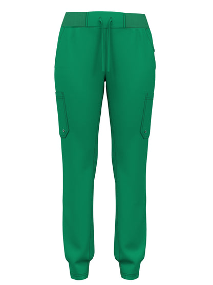 Scrub Pants for Women Jogger Pants with 5 Pockets Rib Waistaband Light Ultra Soft 4 Way Stretch 423