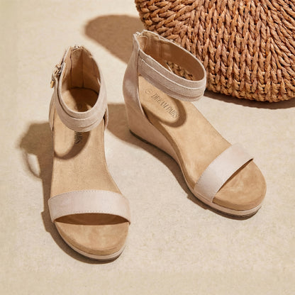 Women's Open Toe Buckle Ankle Strap Platform Wedge Mid Heels Sandals Stylish and Comfortable and Fashion Shoes Fashion Outdoor Shoes Quick On and Off Suitable for Different Occasions, Women Shoes