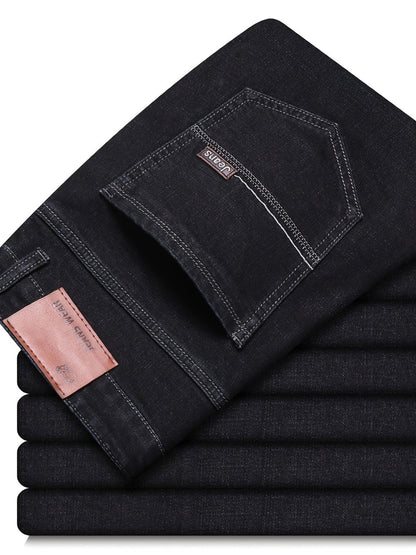Men's Straight Leg Jeans - Black Denim Clean Finish Weekend
