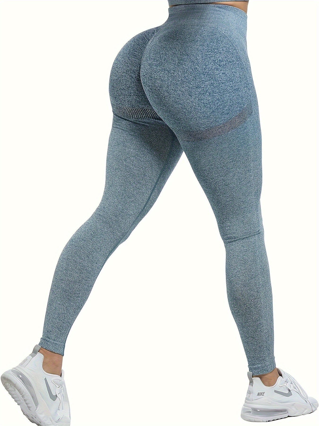3pcs Women Seamless Soft Sports Leggings, High Waisted Workout Gym Yoga Pants, Women's Activewear