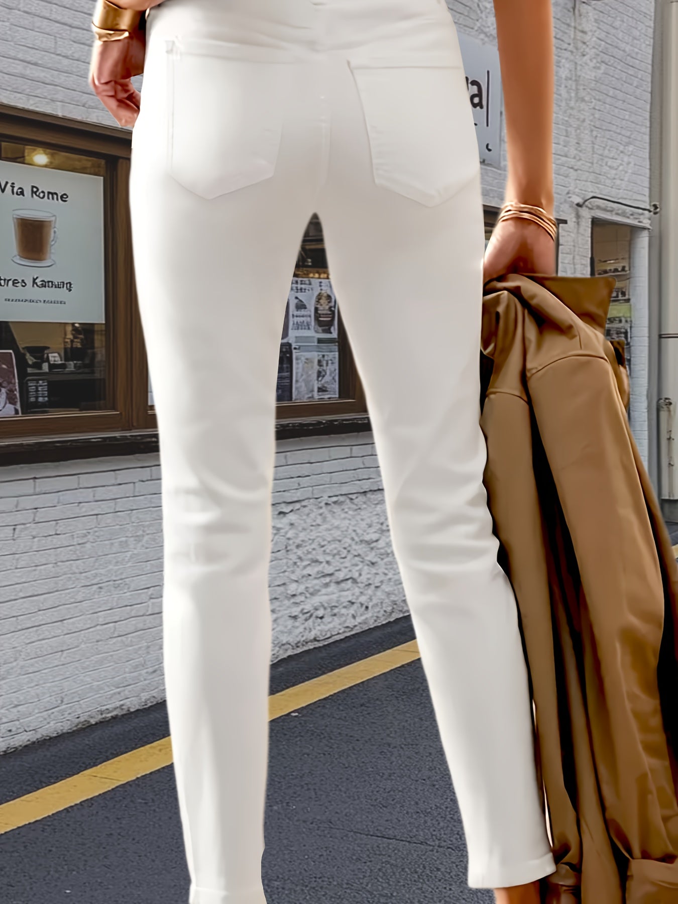 Womens High Waist Skinny Jeans Stretch Denim Pants Slim Fit Butt Lift Ankle Length Classic Solid Color Casual Street Style Daily Wear Breathable Soft Fabric Comfortable Pull On Design Figure Flattering Jeans for Women Stretch Fit High Rise Jeans