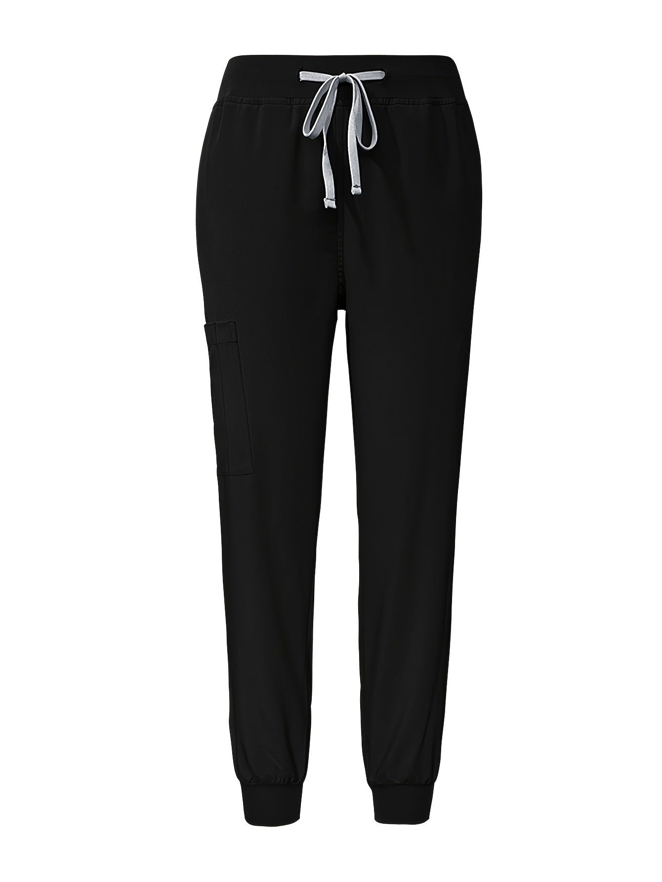 [2pcs Scrub Suit Set] Ships From The United States] 2pcs Set Scrub Suit Set for Women Modern V-neck Top T-shirt & Tapered Leg Jogger Pants with Drawstring Nursing Uniforms Set Suitable for Pet Hospitals, Dental Clinics, Nursing Work, Etc