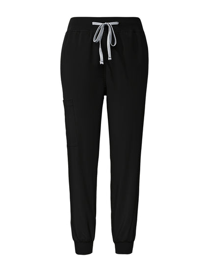 [2pcs Scrub Suit Set] Ships From The United States] 2pcs Set Scrub Suit Set for Women Modern V-neck Top T-shirt & Tapered Leg Jogger Pants with Drawstring Nursing Uniforms Set Suitable for Pet Hospitals, Dental Clinics, Nursing Work, Etc